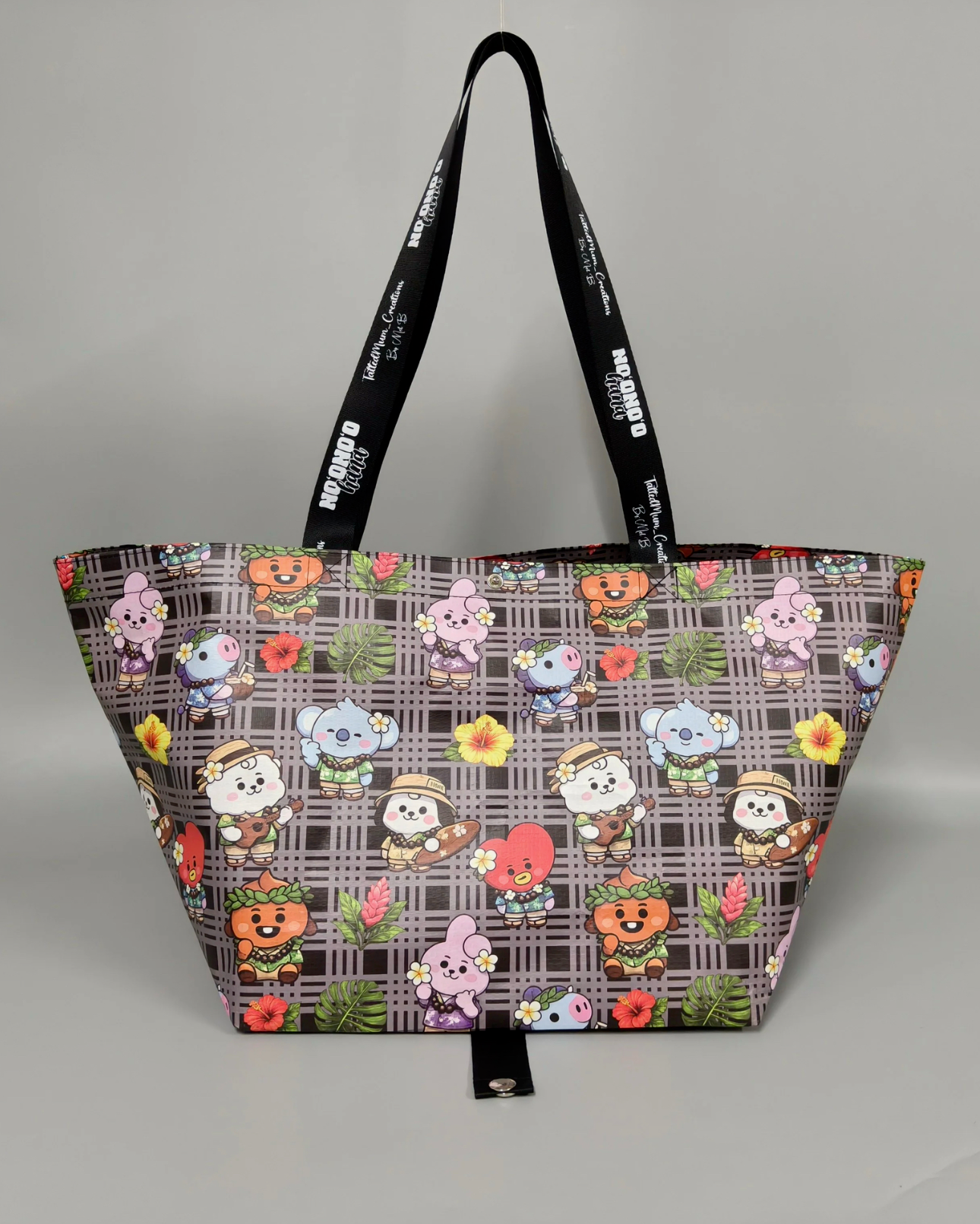 BT21 - HI Vibes Black Palaka Bebeh Bags (Collab X Tatted Mum Creations)