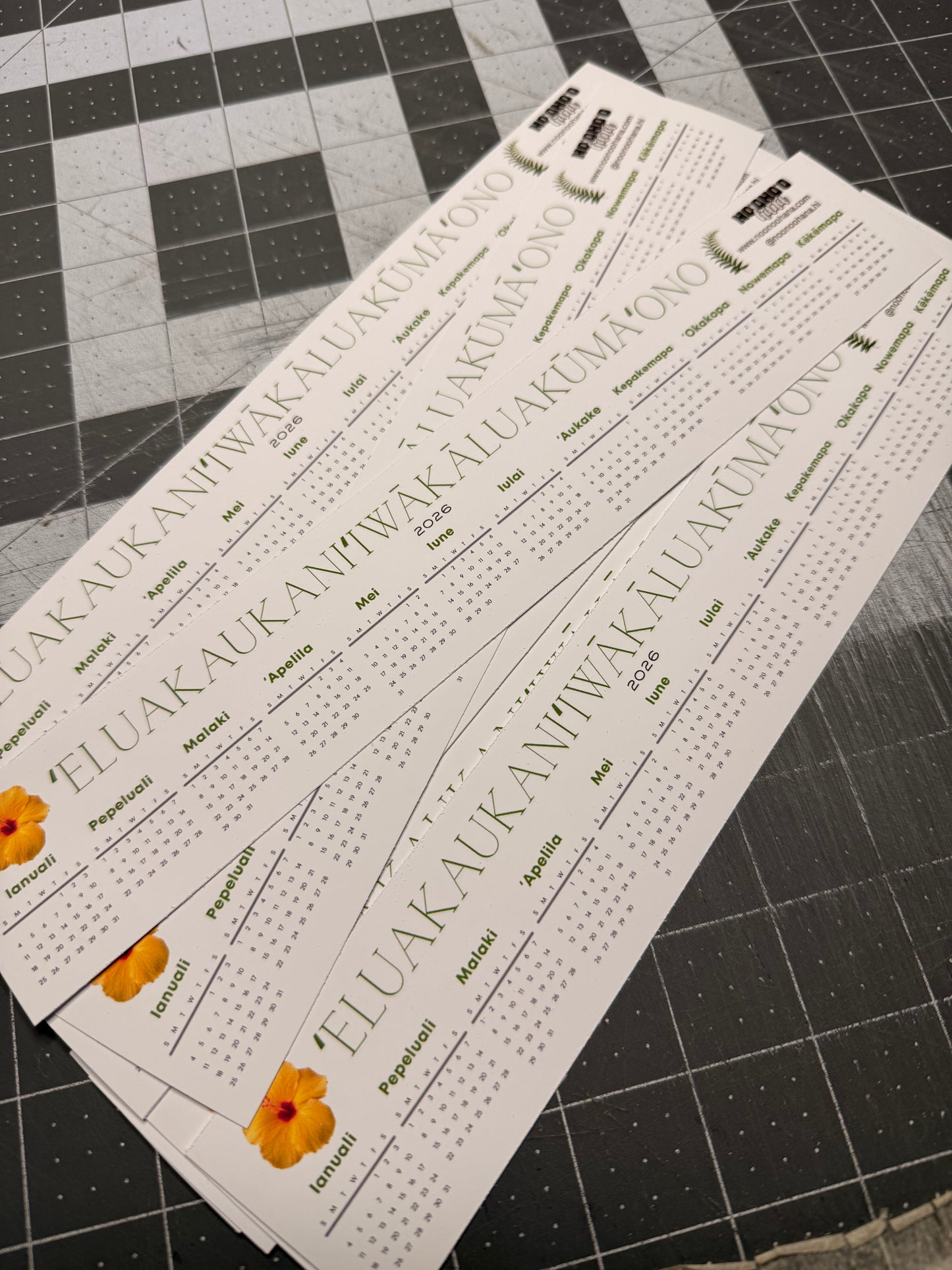 2026 Desktop Strip Calendar