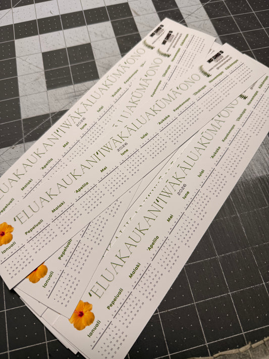 2026 Desktop Strip Calendar