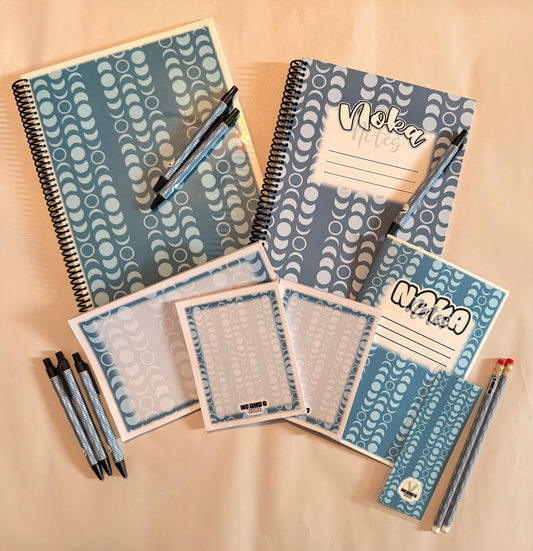 Stationery Set - Blue Moon Phases