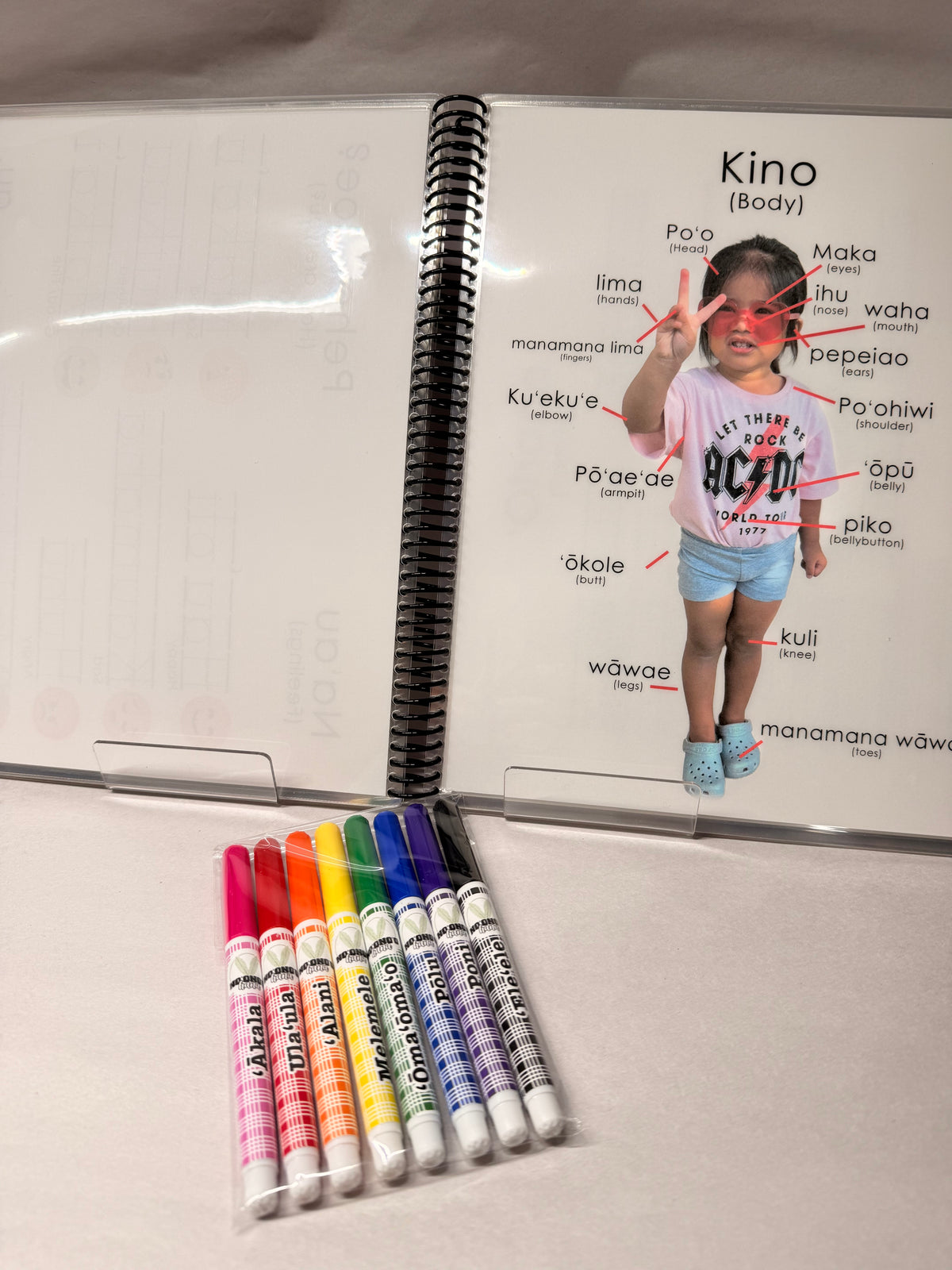 Personalized ʻŌlelo Hawaiʻi Dry Erase Learning Book
