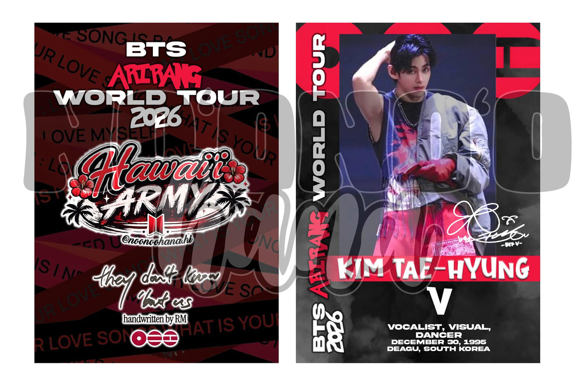 BTS Arirang Member Cards
