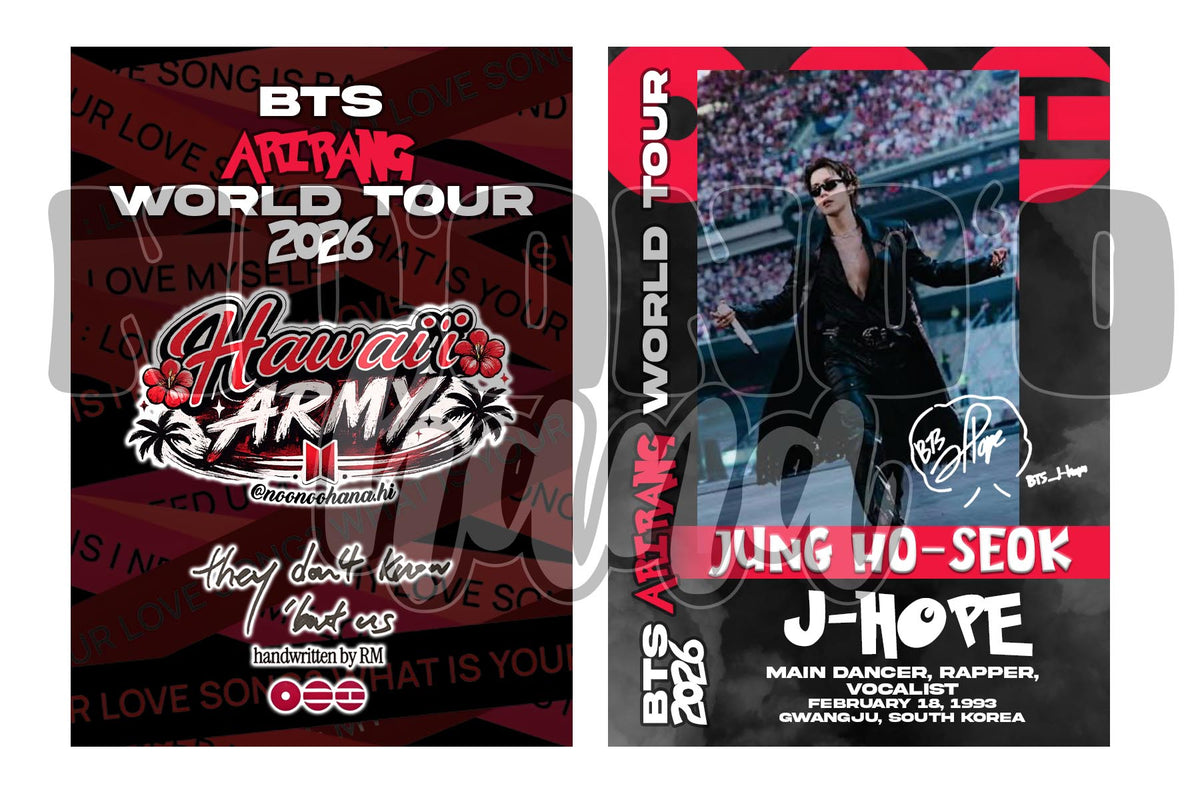 BTS Arirang Member Cards