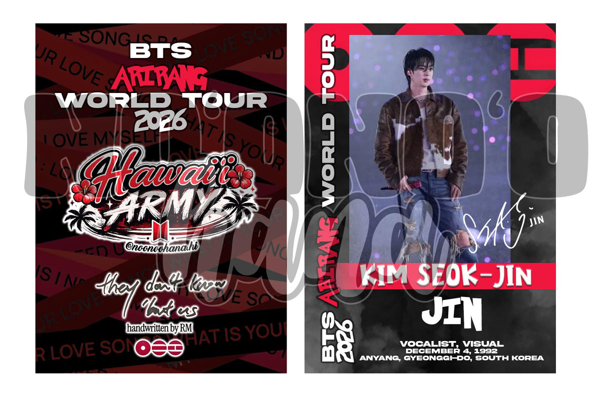 BTS Arirang Member Cards
