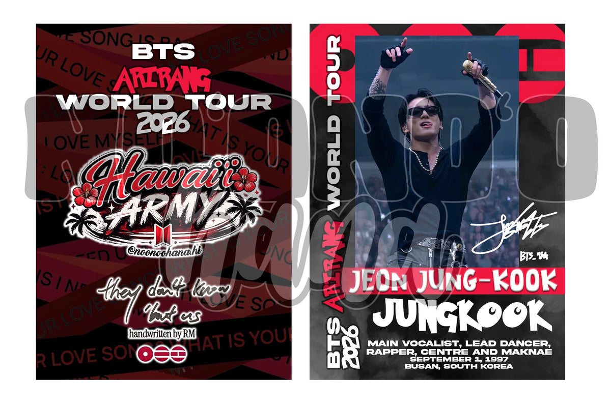 BTS Arirang Member Cards